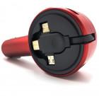 Фото 6 Автомобильный адаптер с двумя USB портами 3 в 1 Lightning + Micro USB + Type-C CC2