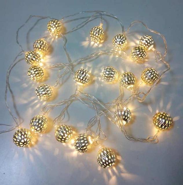 Фото 1 Гирлянда MHZ LED 20 WW metal Warm White