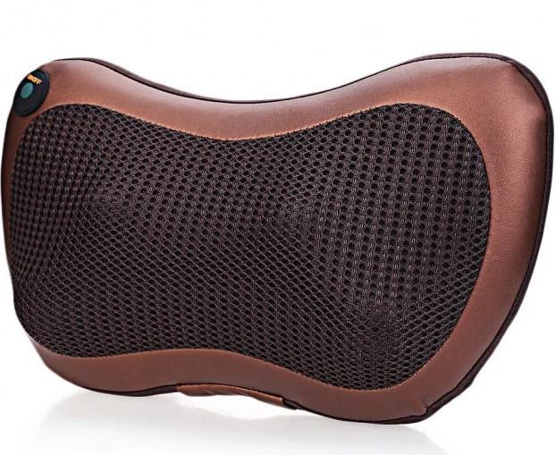 Фото 1 Подушка-массажер для дома и машины Спартак Car and Home Massage Pillow, коричневая
