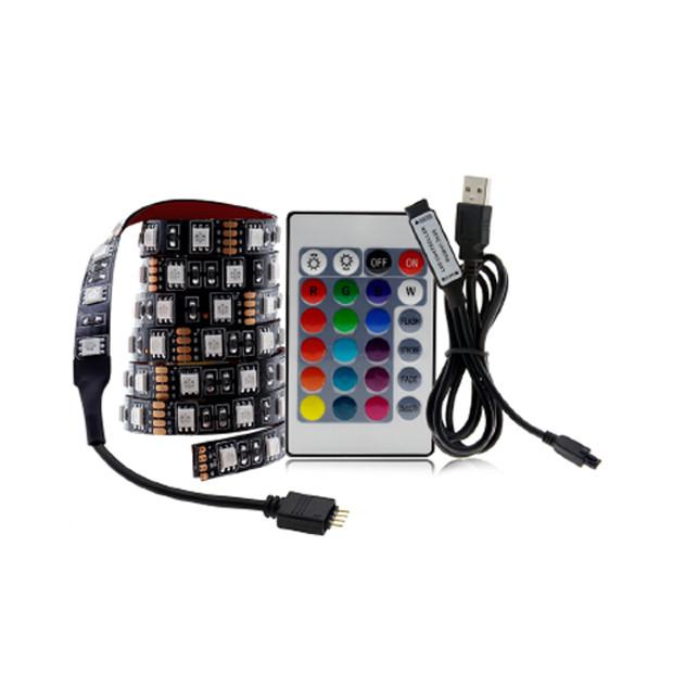 Cветодиодная лента с пультом UKC 5050 RGB, 2м