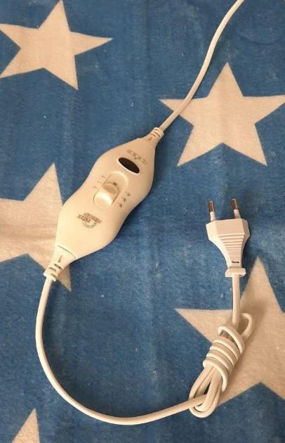 Простыня с подогревом Electric Blanket 7418 150х120 см, синяя с белым