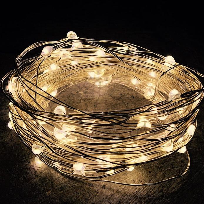 Фото 6 Гирлянда Xmas 200 Led медная проволока (Капля росы) 20M Теплый белый от 220V режимы 7246