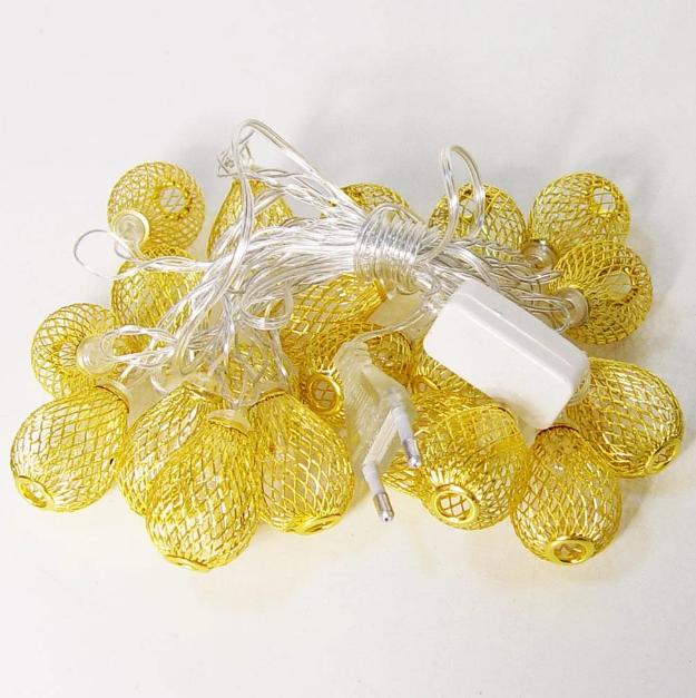 Гирлянда светодиодная Xmas Golden Lamp 7400 20 LED 4 м Yellow
