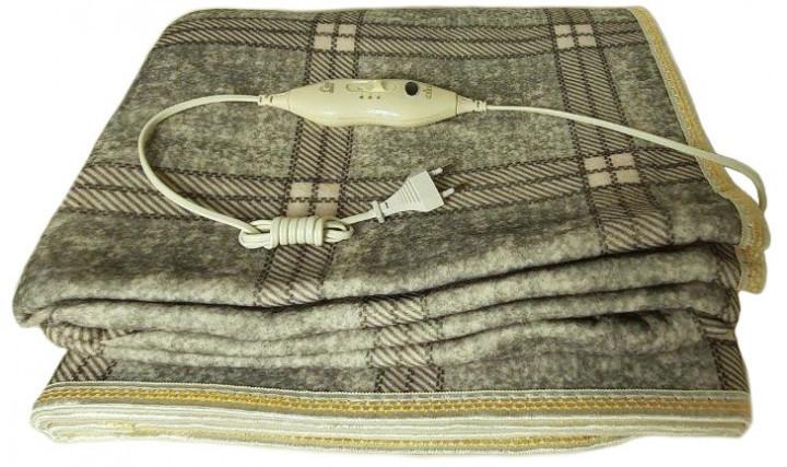 Электропростынь HLV Electric Blanket 7417 150х120 см клетчатый Gray